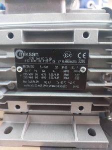 مشخصات فنی الکتروموتور ضد انفجار میکسان MIKSAN